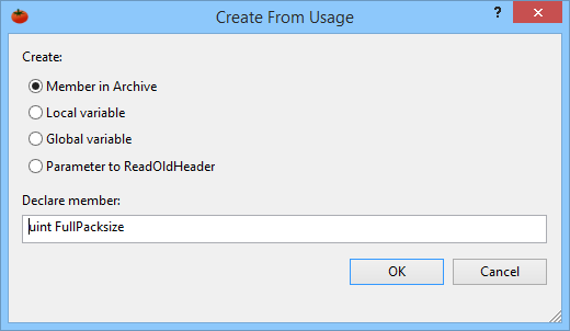 Create from Usage