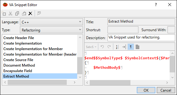 Visual Assist Features: Code Snippets - Whole Tomato Software