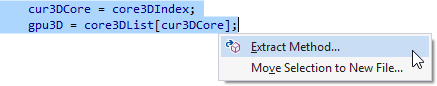 Move a segment of code into a separate method, and replace the segment with a call to the extracted method