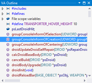 visual assist rearrange parameter